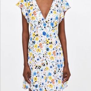 Floral Zara mini summer dress in XS